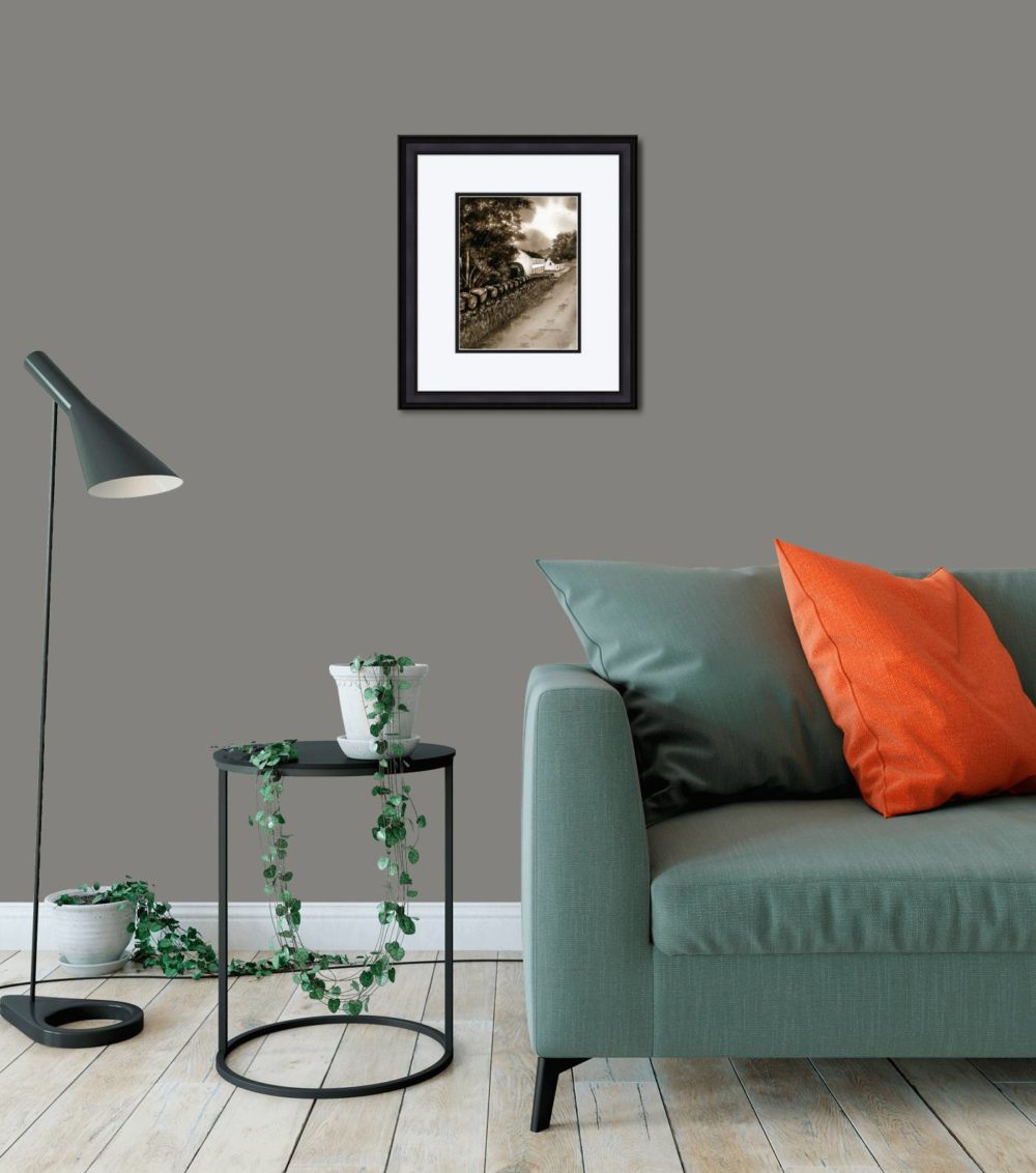 Wellbrook Mill Print (Small) in Black Frame in Room