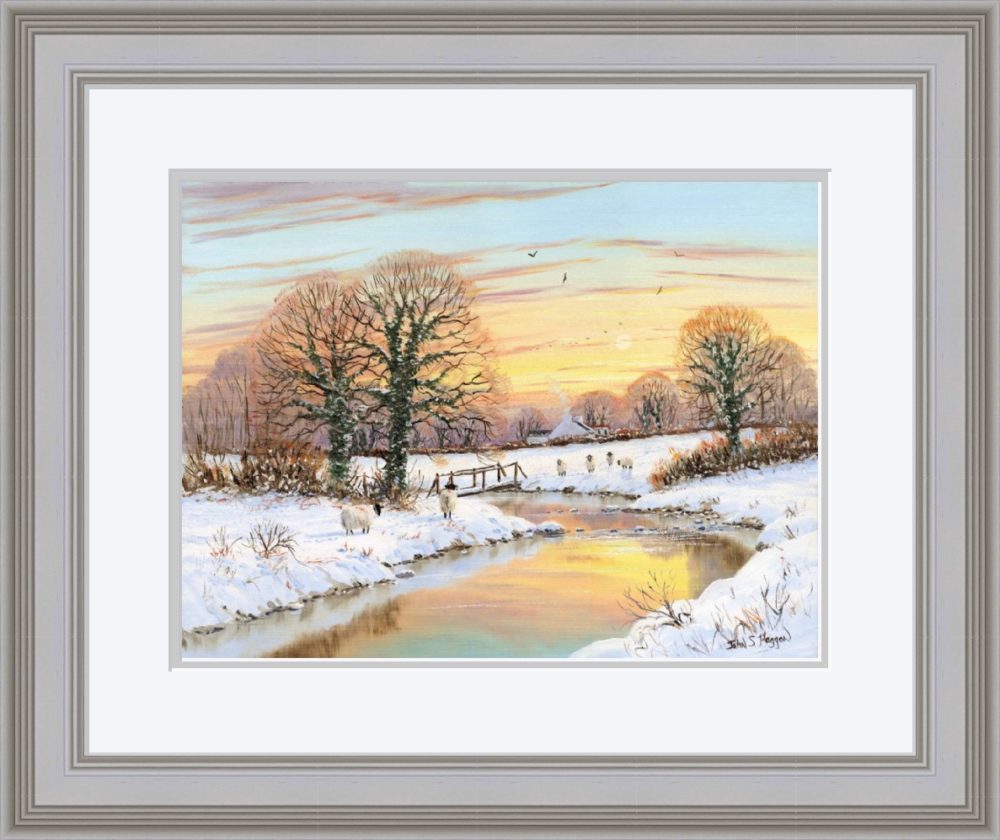 Morning Snow Print (Large) in Grey Frame