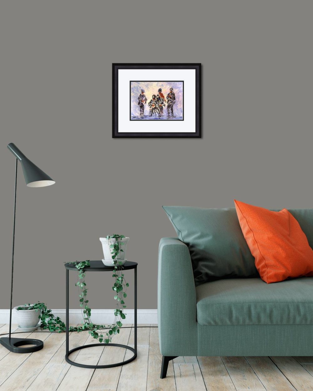 Music Session Print (Small) in Black Frame in Room