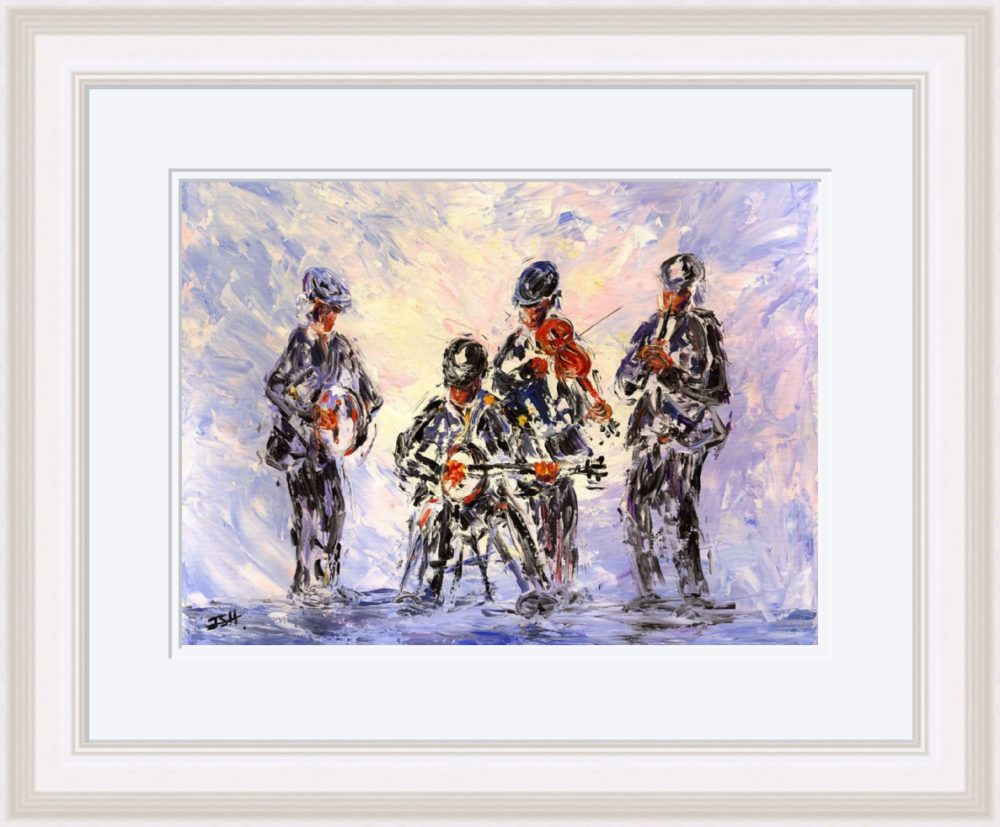 Music Session Print (Large) in White Frame