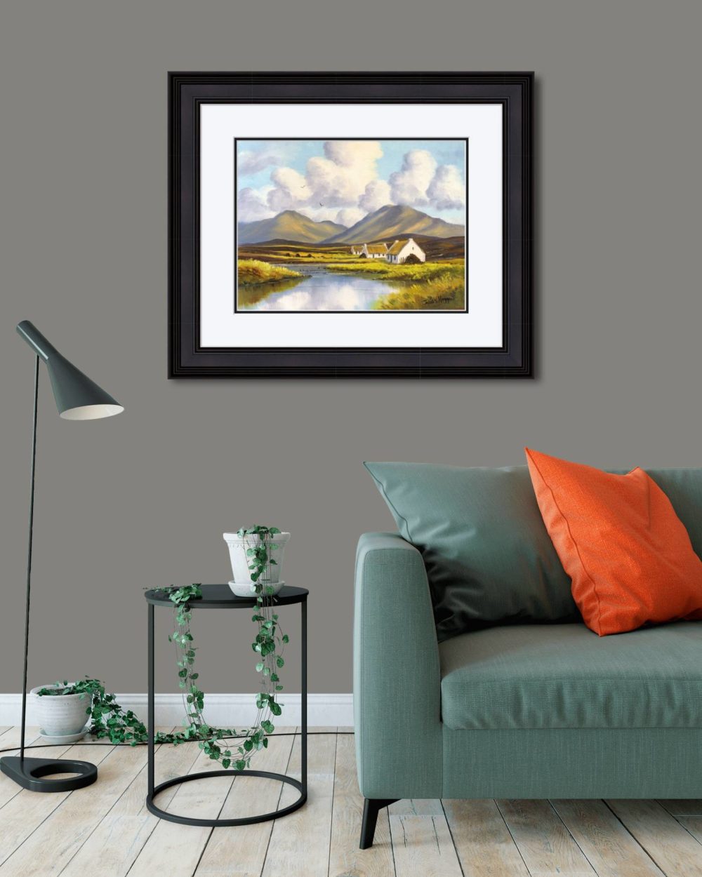 Recess County Galway Print (Large) in Black Frame in Room