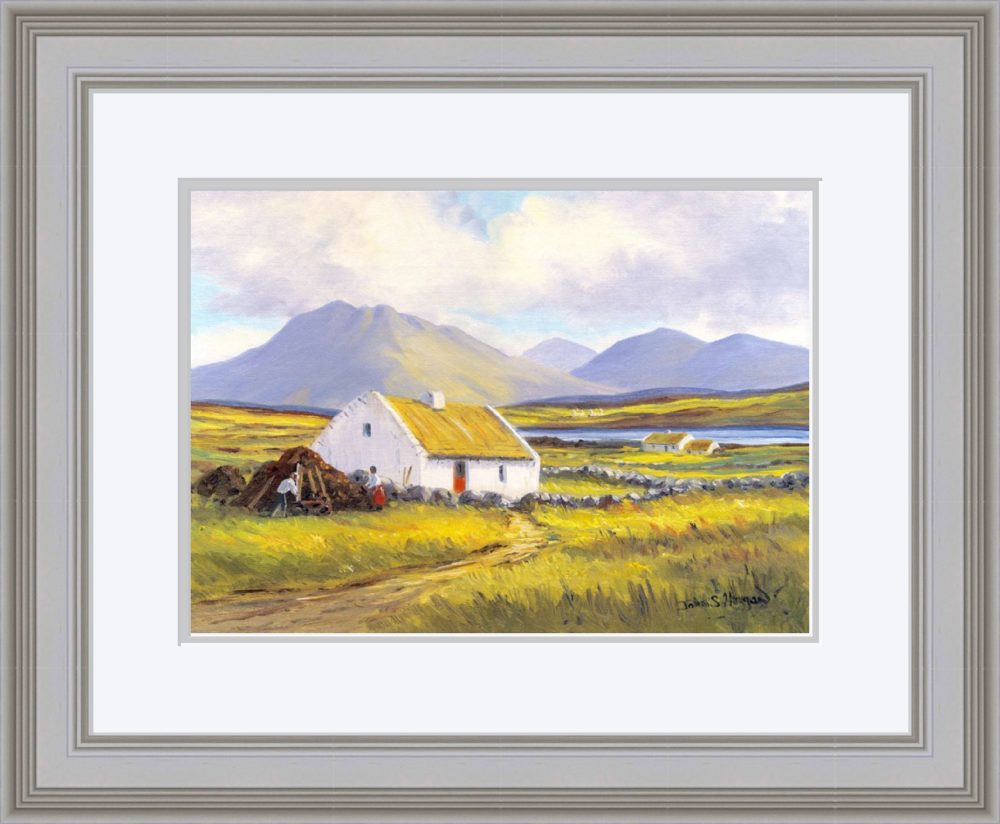 Roundstone Co. Galway Print (Large) in Grey Frame