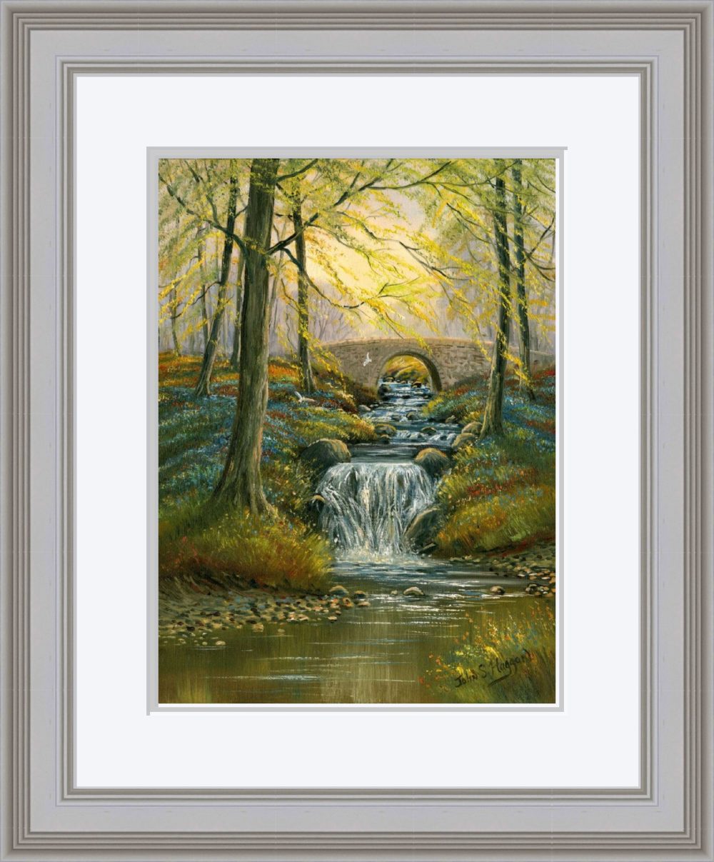 Spring In The Woods Print (Large) in Grey Frame