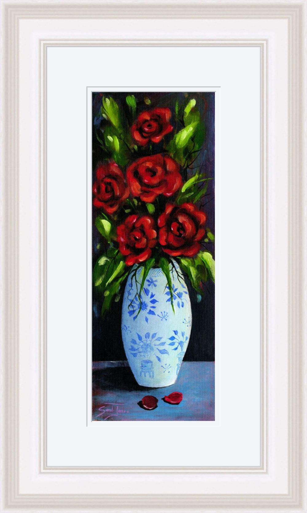The Chinese Vase Print (Medium) In White Frame