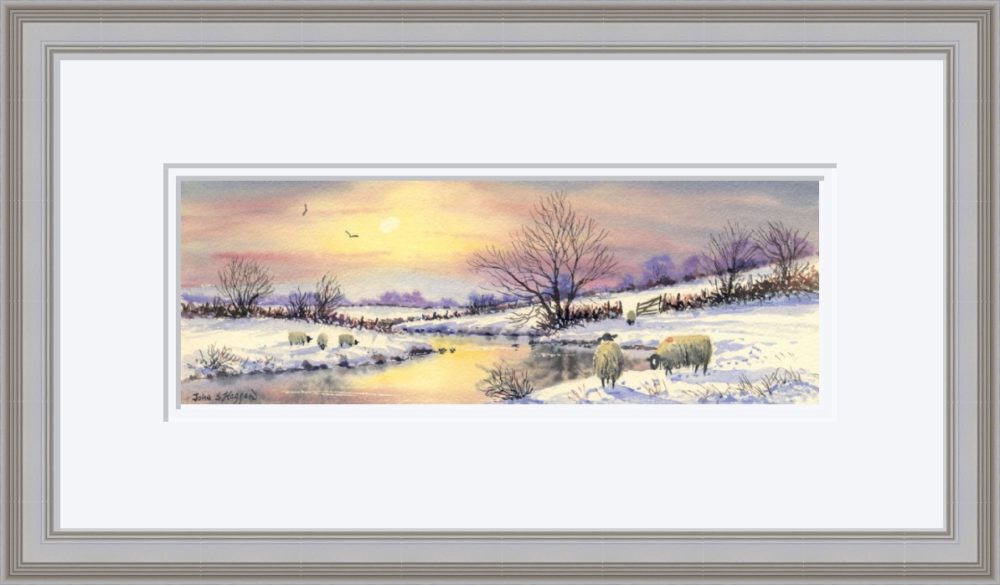 Winter Sun Print in Grey Frame