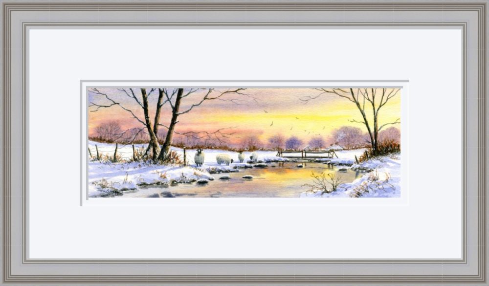 Winter Glow Print in Grey Frame