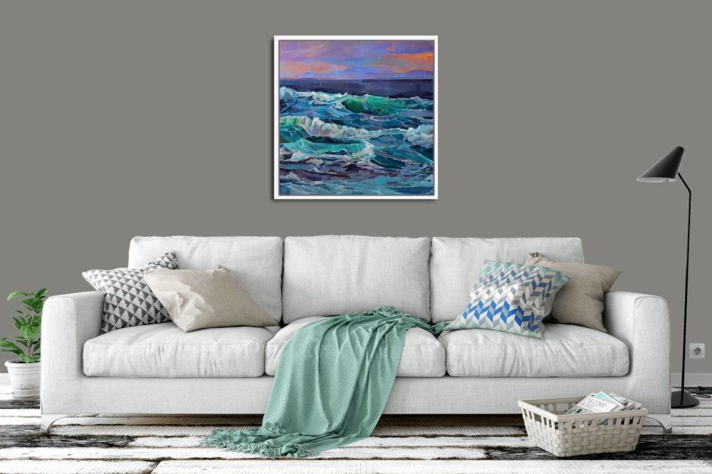 Creevy, Storm Emma II in White Float Frame in room