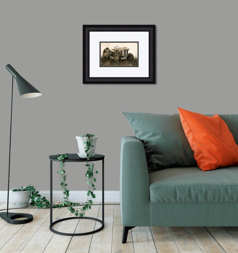 Going Strong Print (Small) In Black Frame In Room