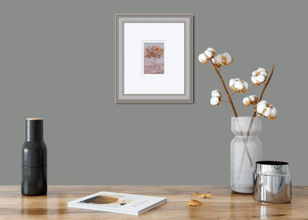 Cherry Blossom In Grey Frame In Room