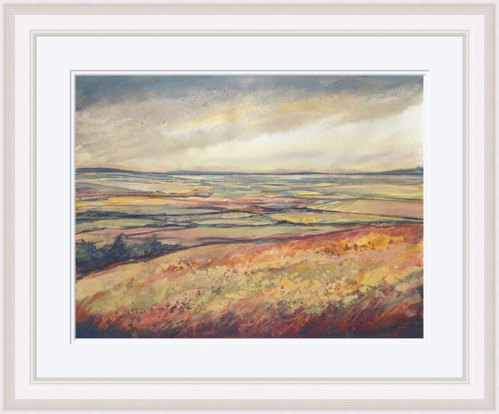 Meadow Sunset In White Frame