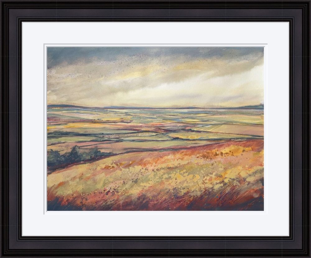 Meadow Sunset In Black Frame