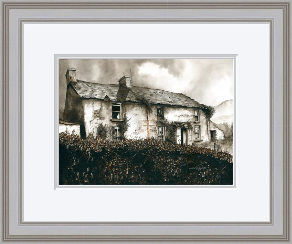 On The Sixtowns Road Print In Grey Frame