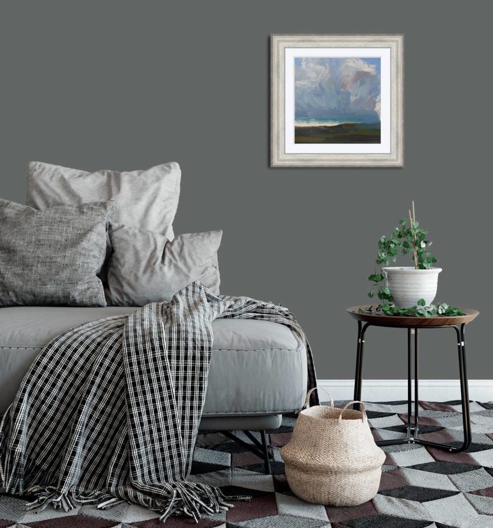 Evening Light In Silver Frame In Room