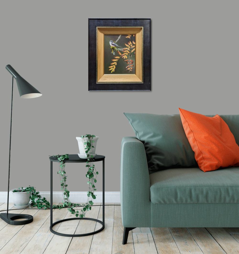 The Long Tail In The Rowan Tree In Black Frame In Room