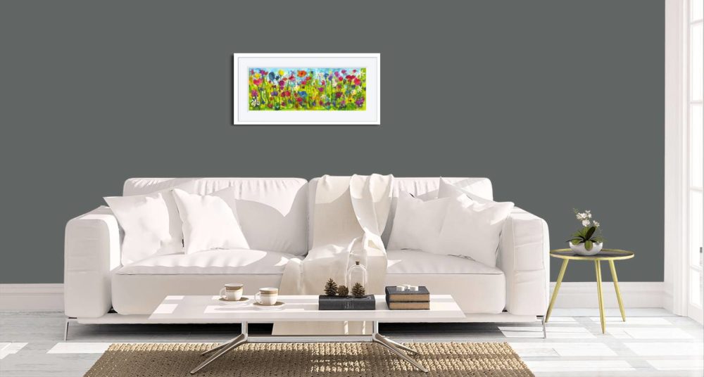 Summer Meadow II Print In White Frame In Room