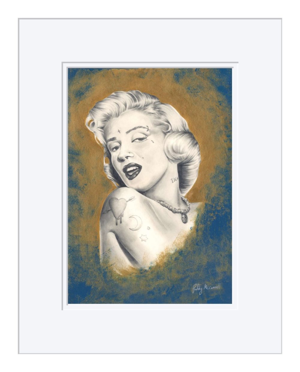 Marilyn Print In White Frame