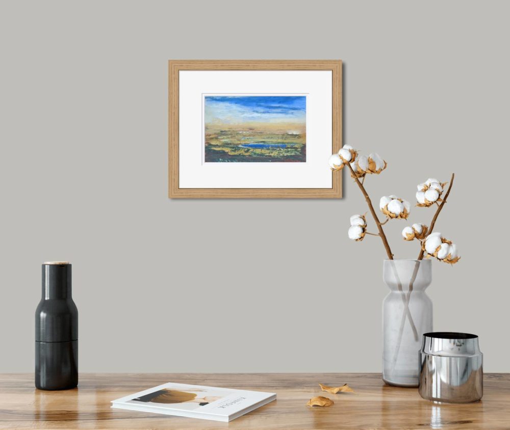 Upland Lough In Wooden Frame In Room