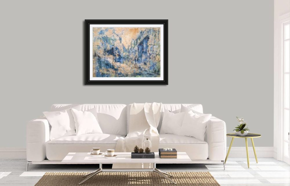 Urban Abstract In Black Frame In Room