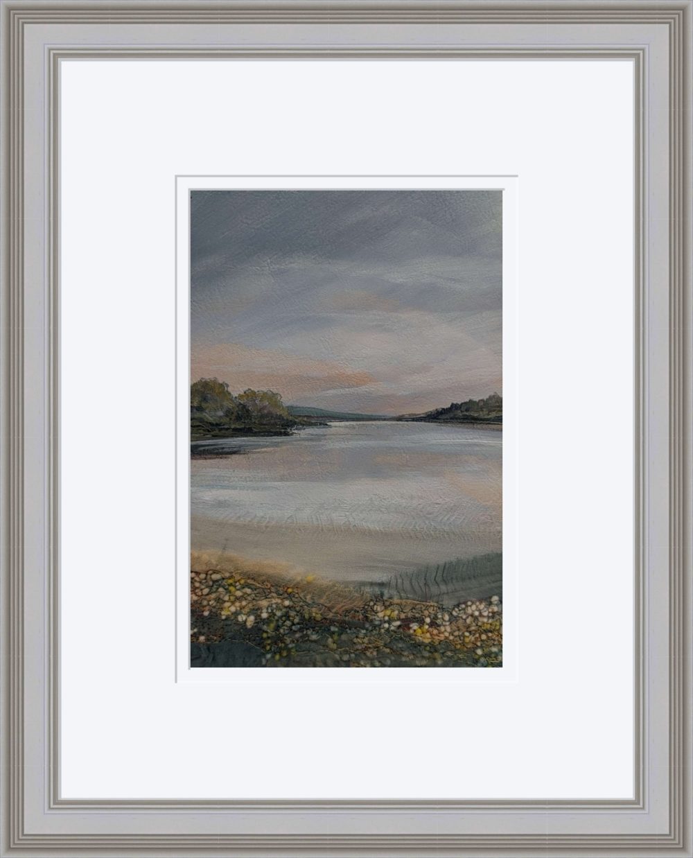 At The Lough In Grey Frame