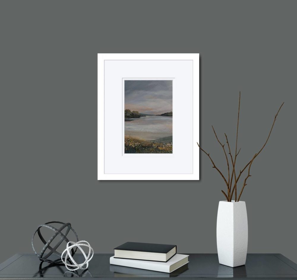 At The Lough In White Frame In Room