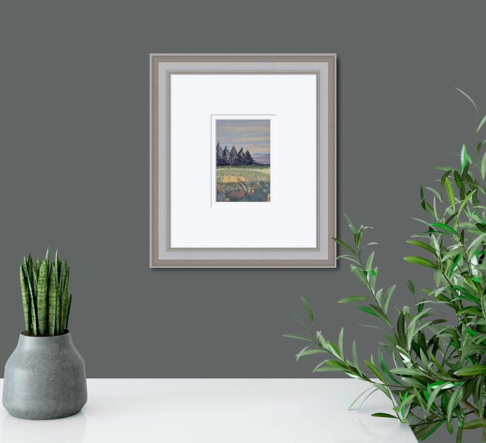 Forest's Edge In Grey Frame In Room