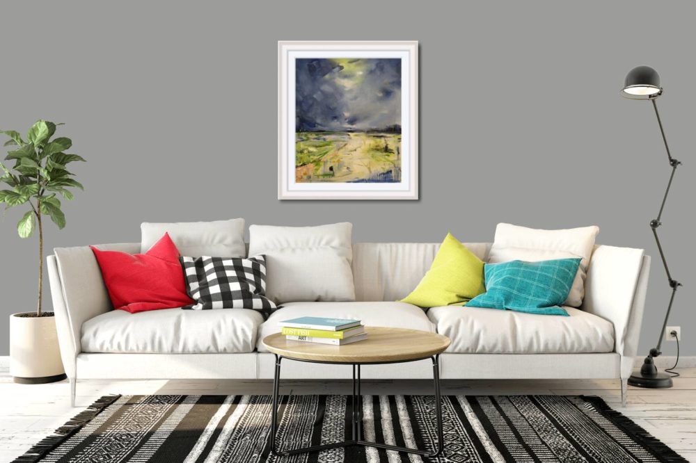 Passing Storm In White Frame In Room