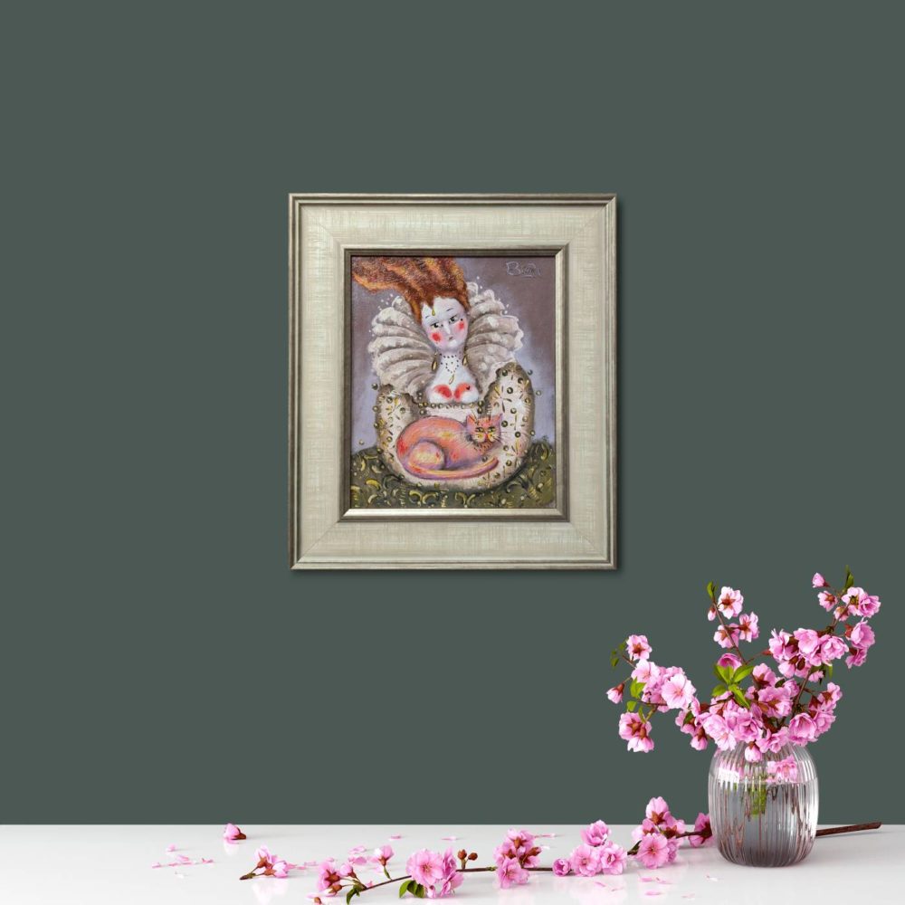 Pinkpuss In Cream Frame In Room
