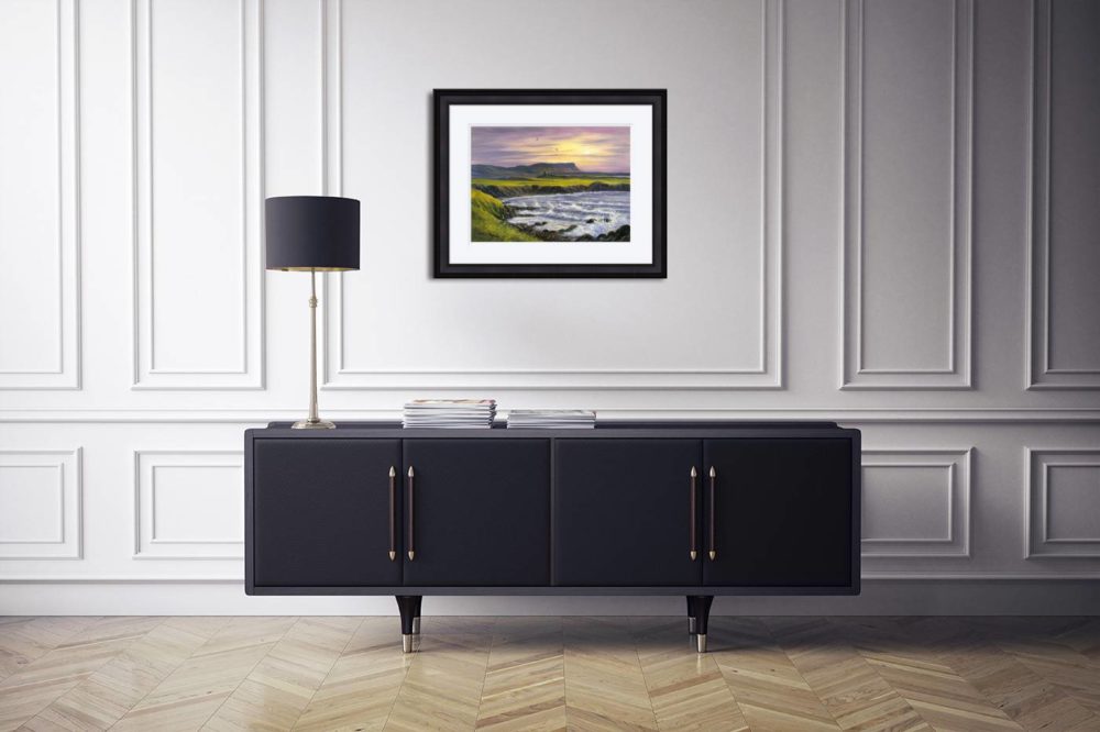 Mullaghmore Print (Large) In Black Frame In Room