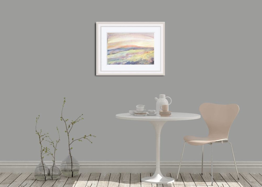 Summer Meadow In White Frame In Room