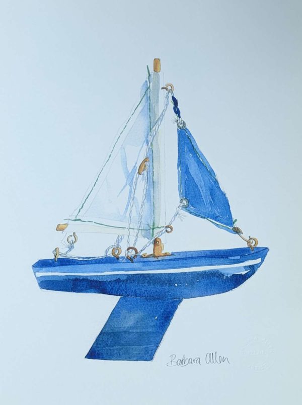 The New Blue Boat Print