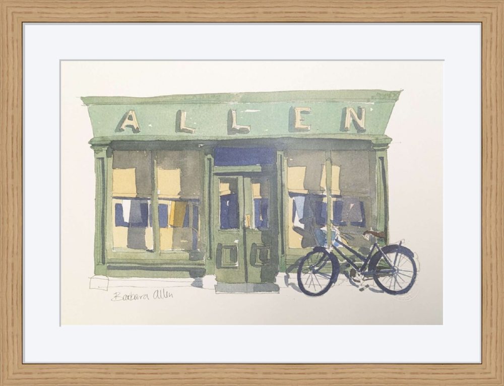 The Shop Print In Wooden Frame