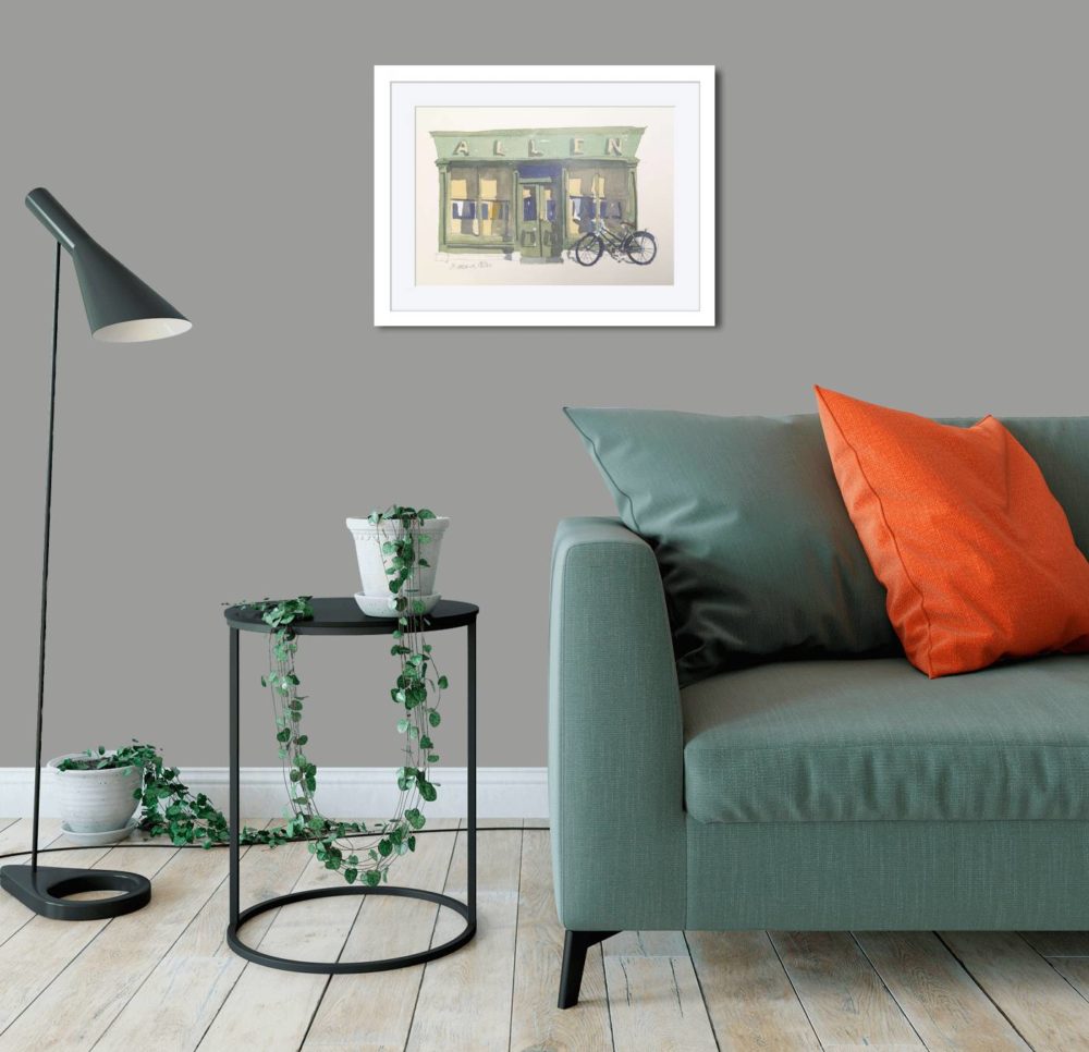 The Shop Print In White Frame In Room
