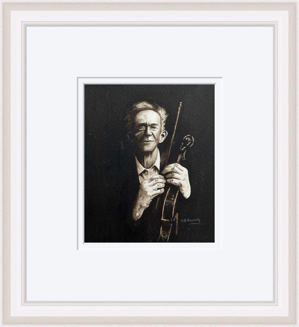 Fiddler In White Frame