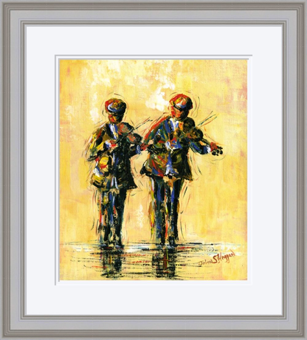 The Fiddlers Print In Grey Frame