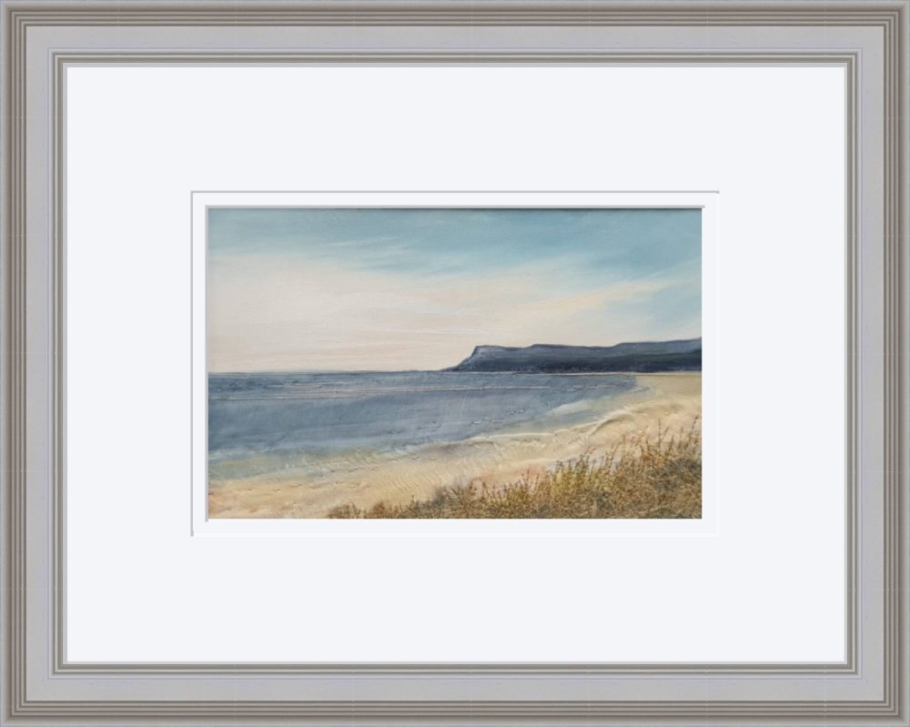 Ballycastle Beach In Grey Frame
