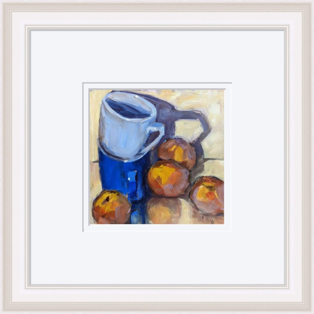 Blue Cups In White Frame