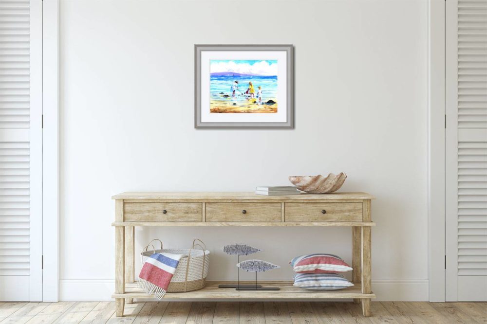 Turning Tide Print (Small) In Grey Frame In Room