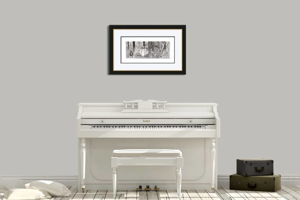 Midnight Hour Print In Black Frame In Room