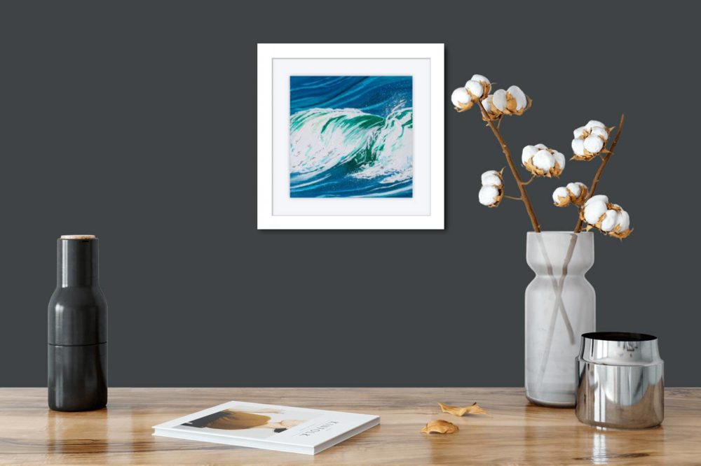 Surge II In White Frame In Room