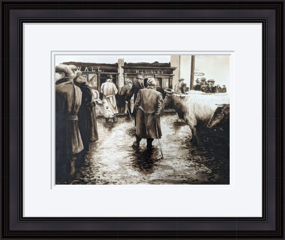 The Cattle Dealers Print In Black Frame