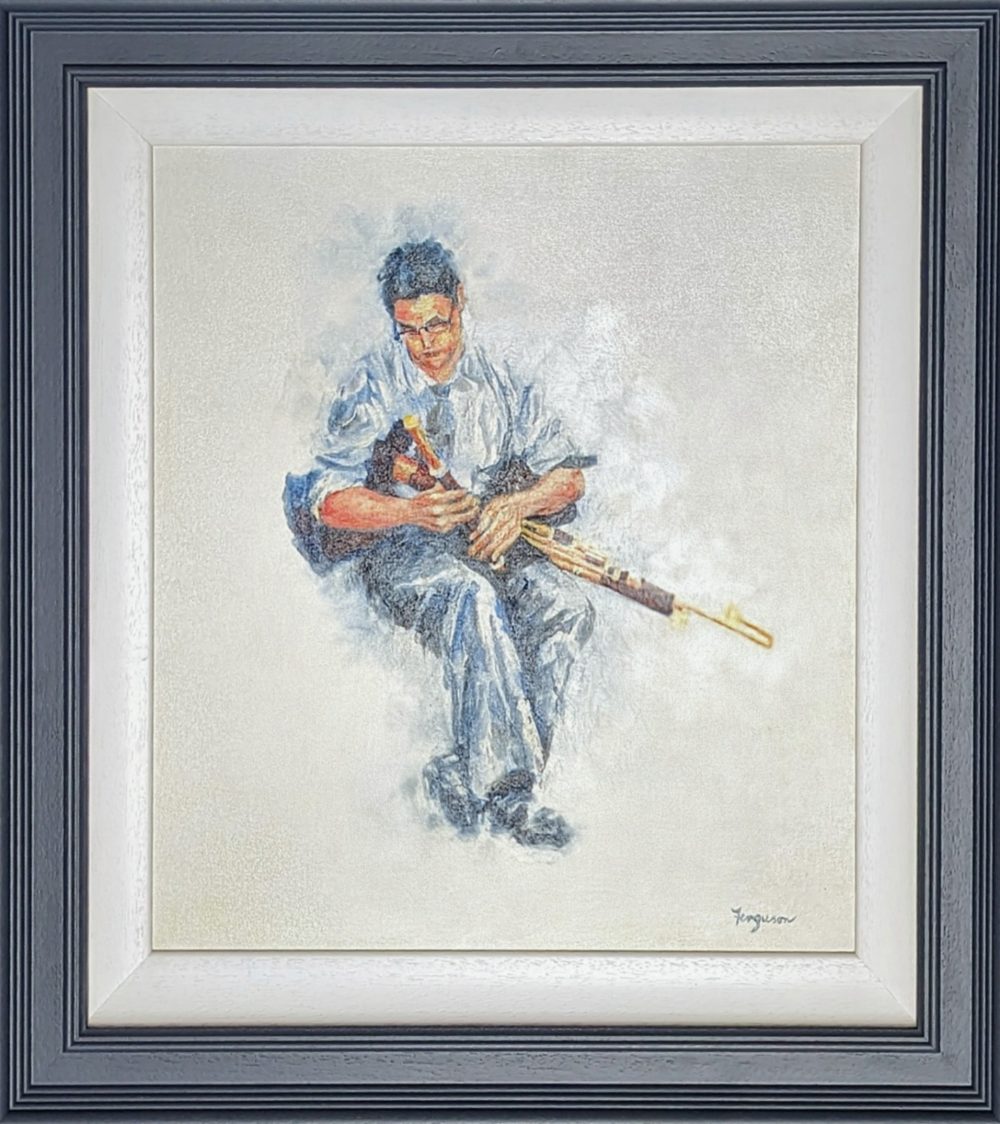 Young Piper In Dark Grey Frame