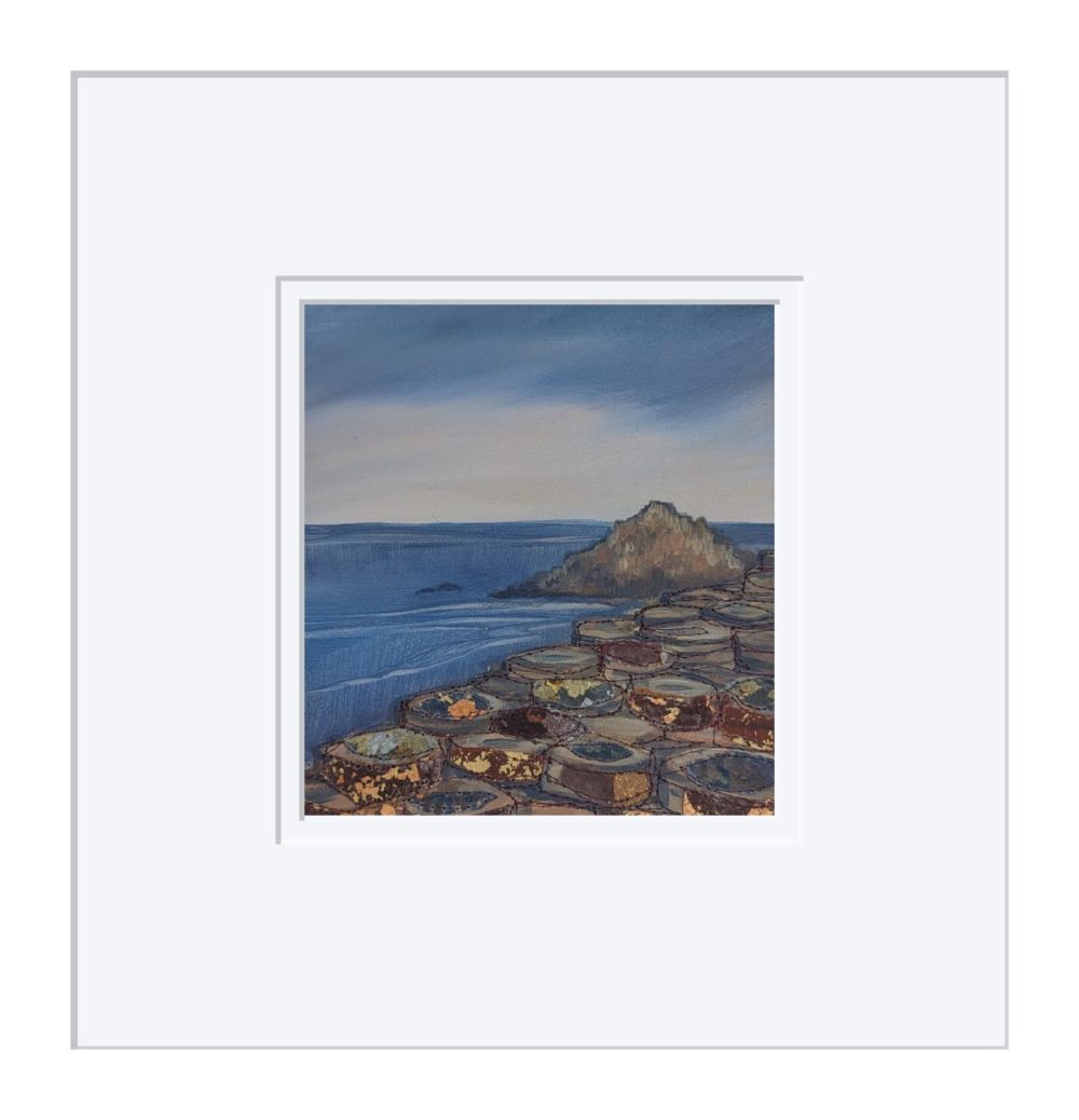 Giants Causeway In White Frame